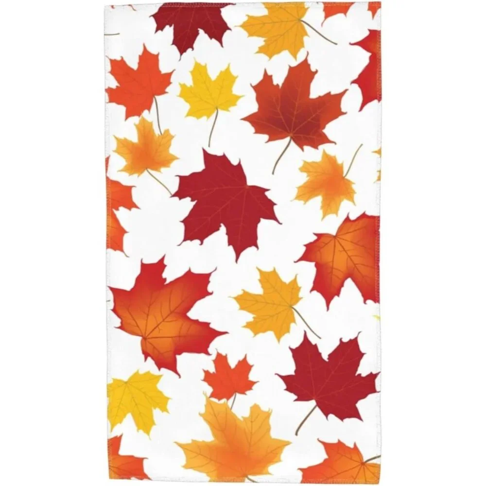 Unique Maple Leaves Hand Towel - Stylish Microfiber Fingertip Towel for Home